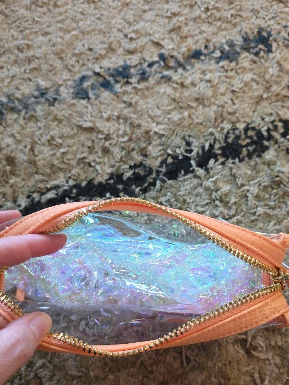 Stoney Clover Lane Clear Cosmetic Pouch with Orange Trim and Tennessee Patch